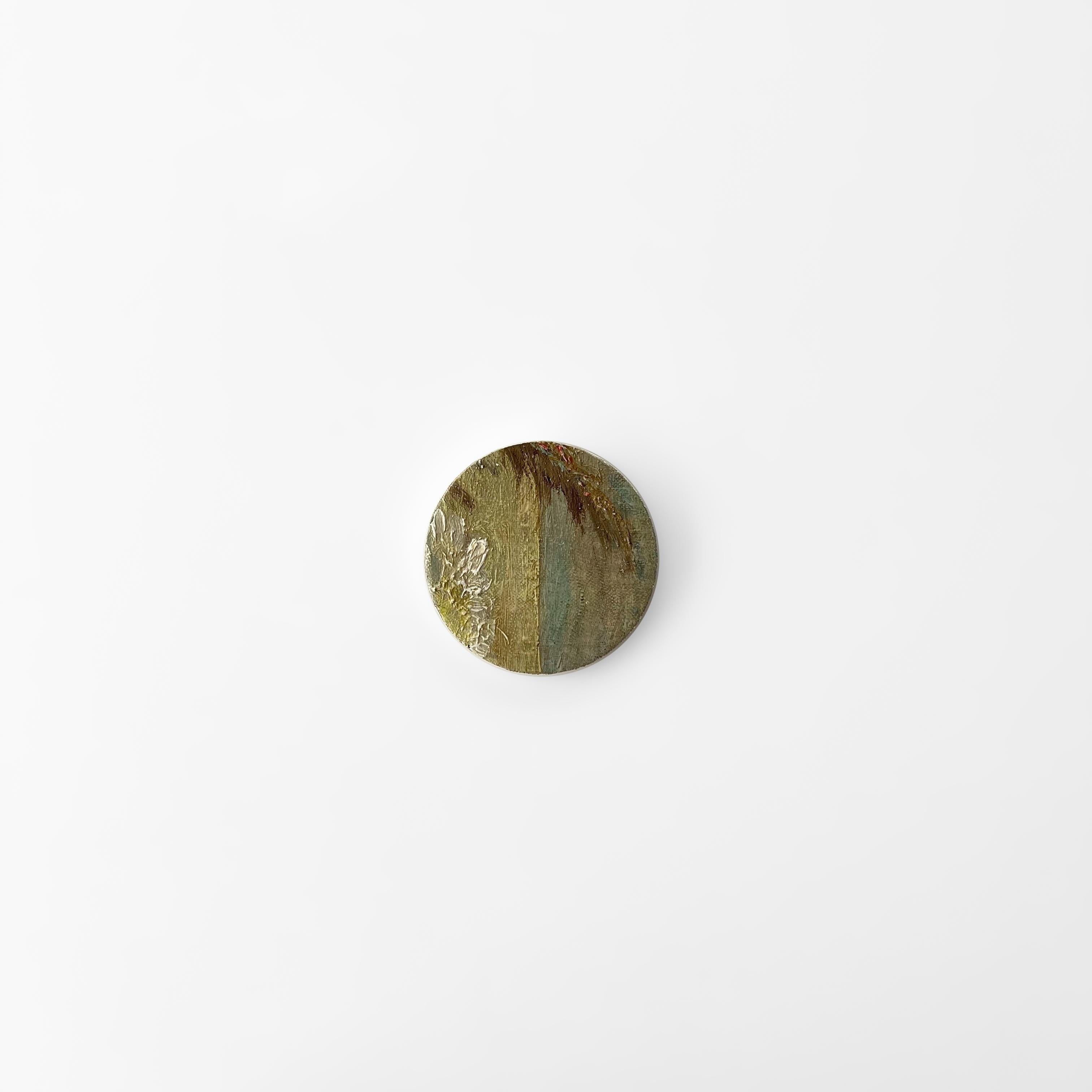 XXI secolo e contemporaneo Installazione artistica a parete: Piatti di ceramica e olio su tela - 