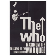 Mini affiche britannique « The Who : Maximum R&B » des années 1970