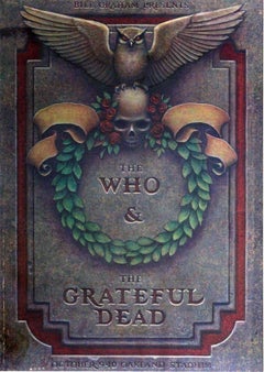 The Who & The Grateful Dead Bill Graham Vintage Concert Poster 1976