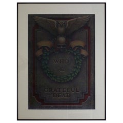 The Who & The Grateful Dead Bill Graham Vintage Concert Poster 1976
