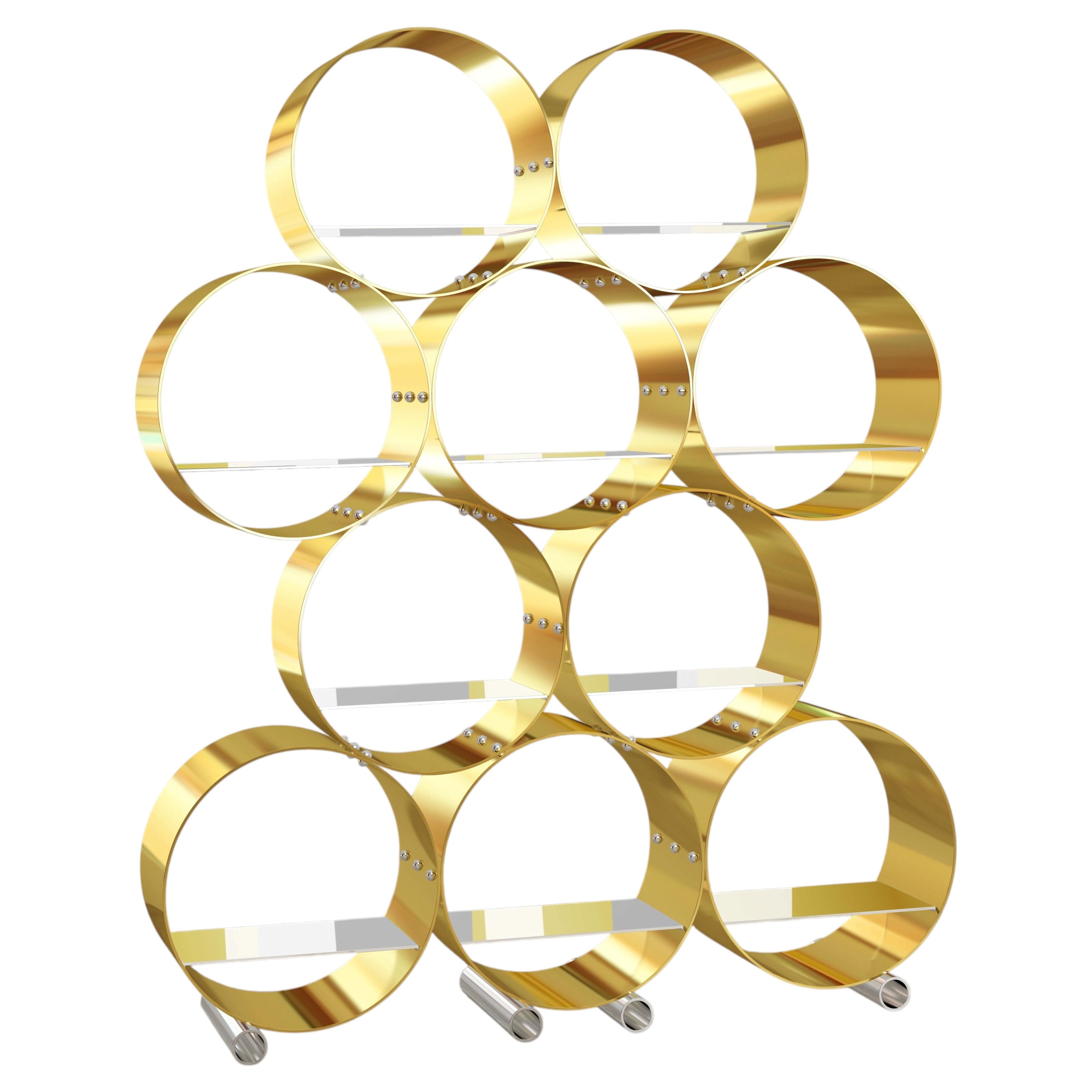 La mensola (W)hole, mensola di design in ottone, edizione limitata in vendita