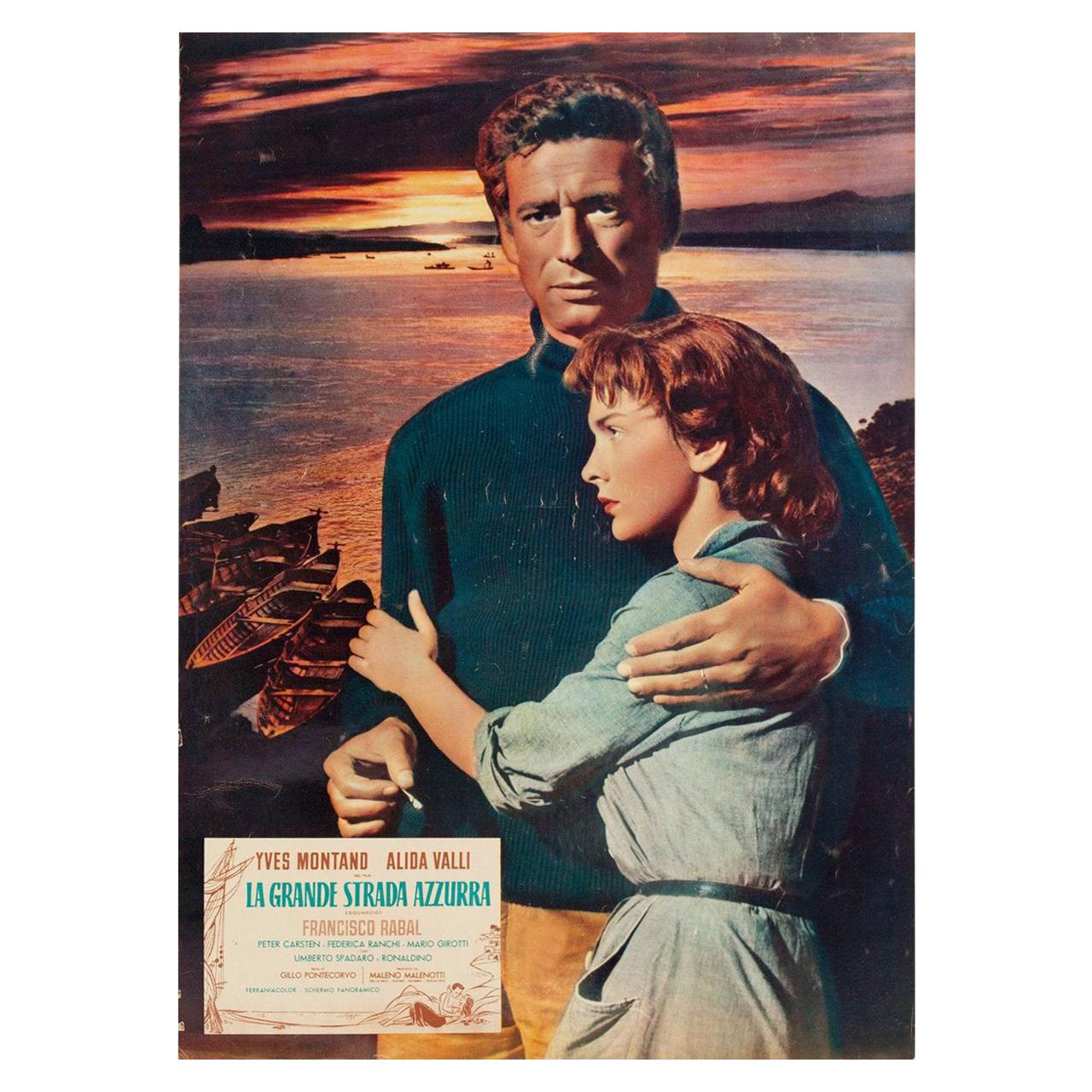 The Wide Blue Road 1957 Italian Fotobusta Film Poster For Sale