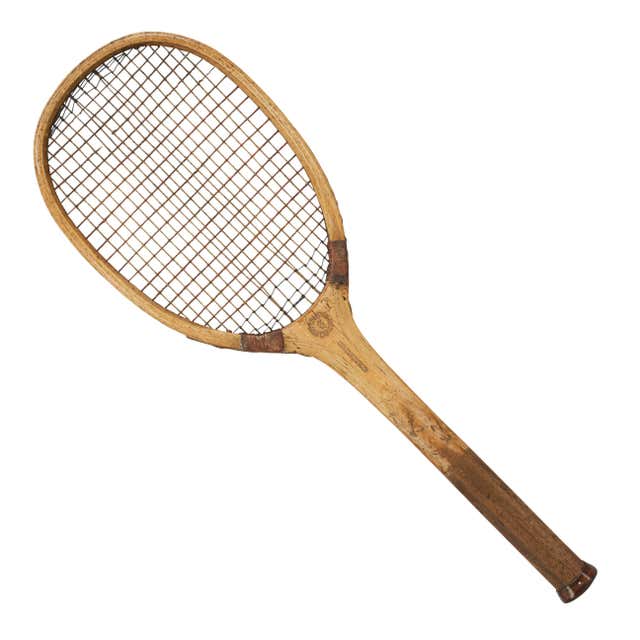 Vintage Wooden Badminton Racket Made by