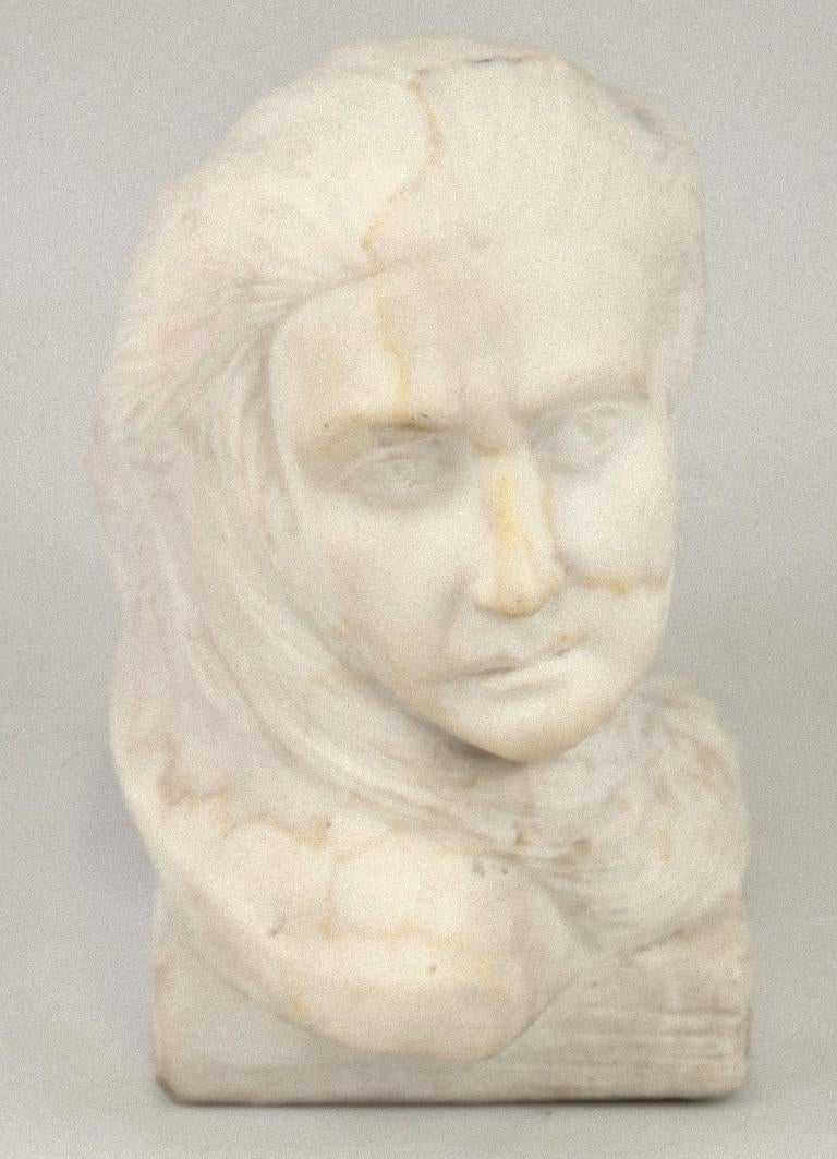 Italian The Wind, Original Marble Sculpture, 1920s For Sale