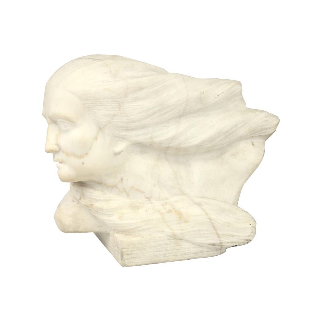 Le vent:: sculpture originale en marbre:: années 1920
