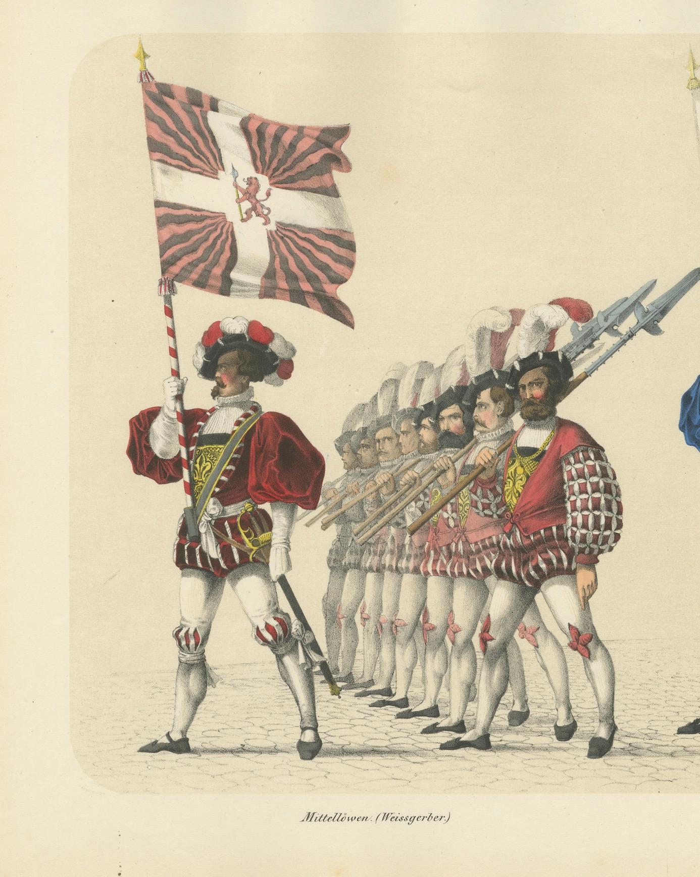 Paper The Wine Merchants and Weavers Guilds – A Show of Bernese Trade and Craft, 1855 For Sale