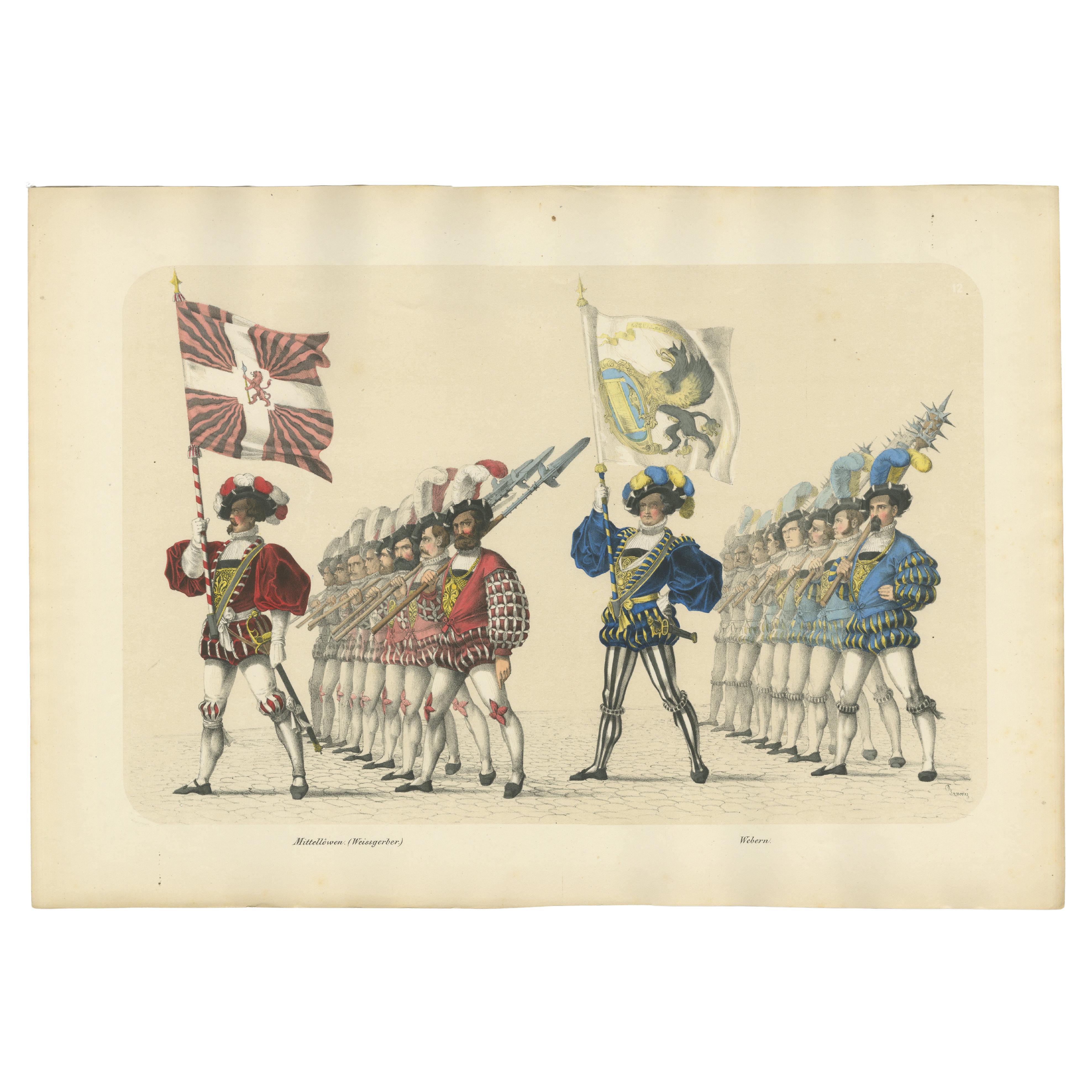 The Wine Merchants and Weavers Guilds – A Show of Bernese Trade and Craft, 1855 For Sale