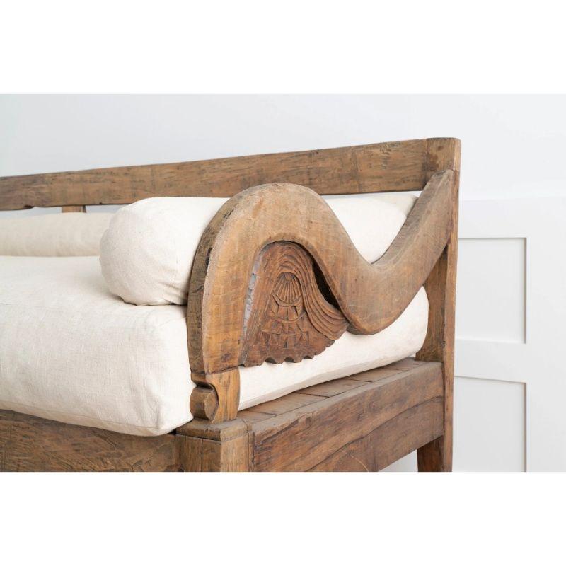 wood carved daybed
