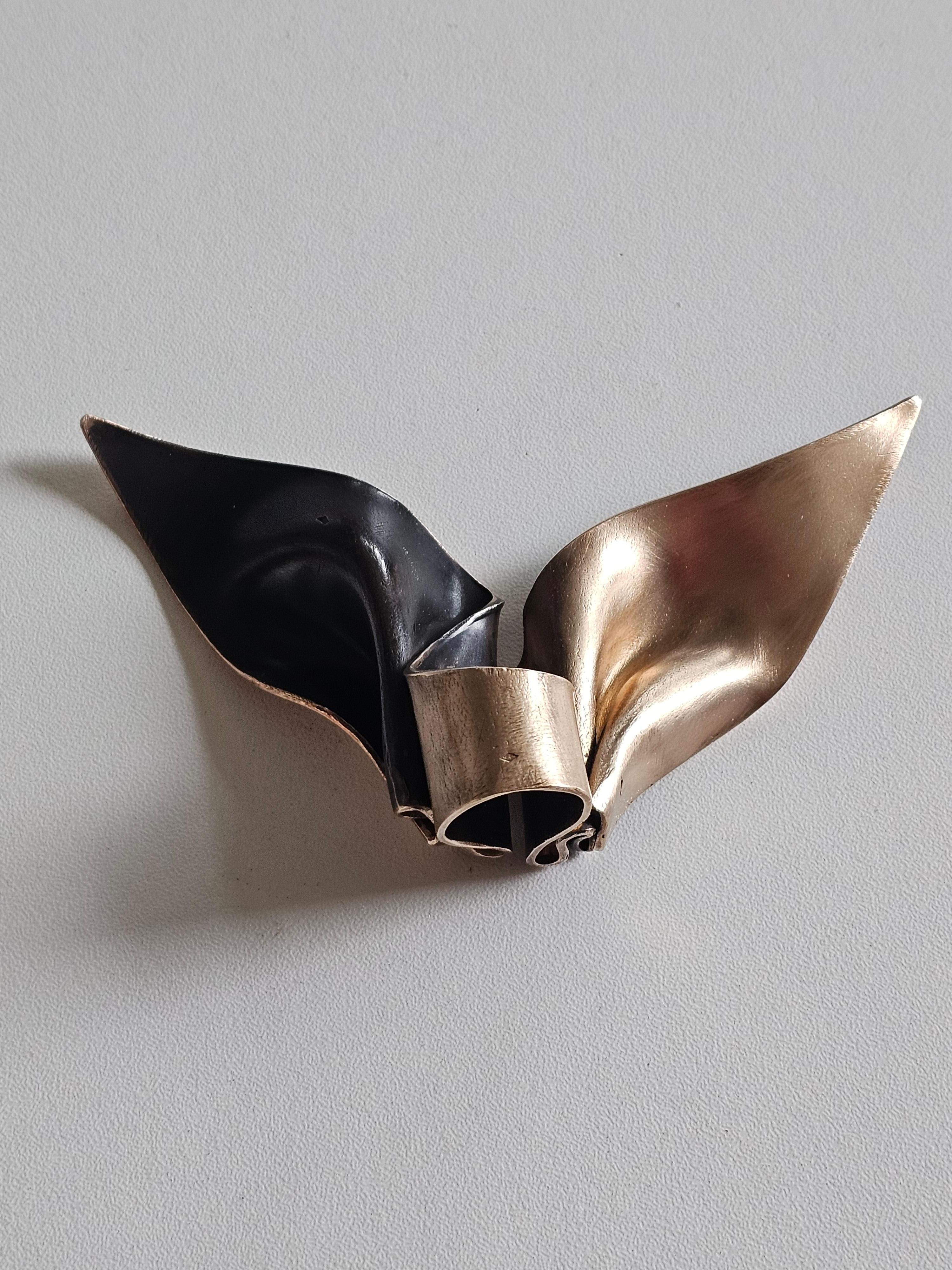 Alina Alamorean Wings of Desire Sculptural Contemporary Ring Black Bronze For Sale 1