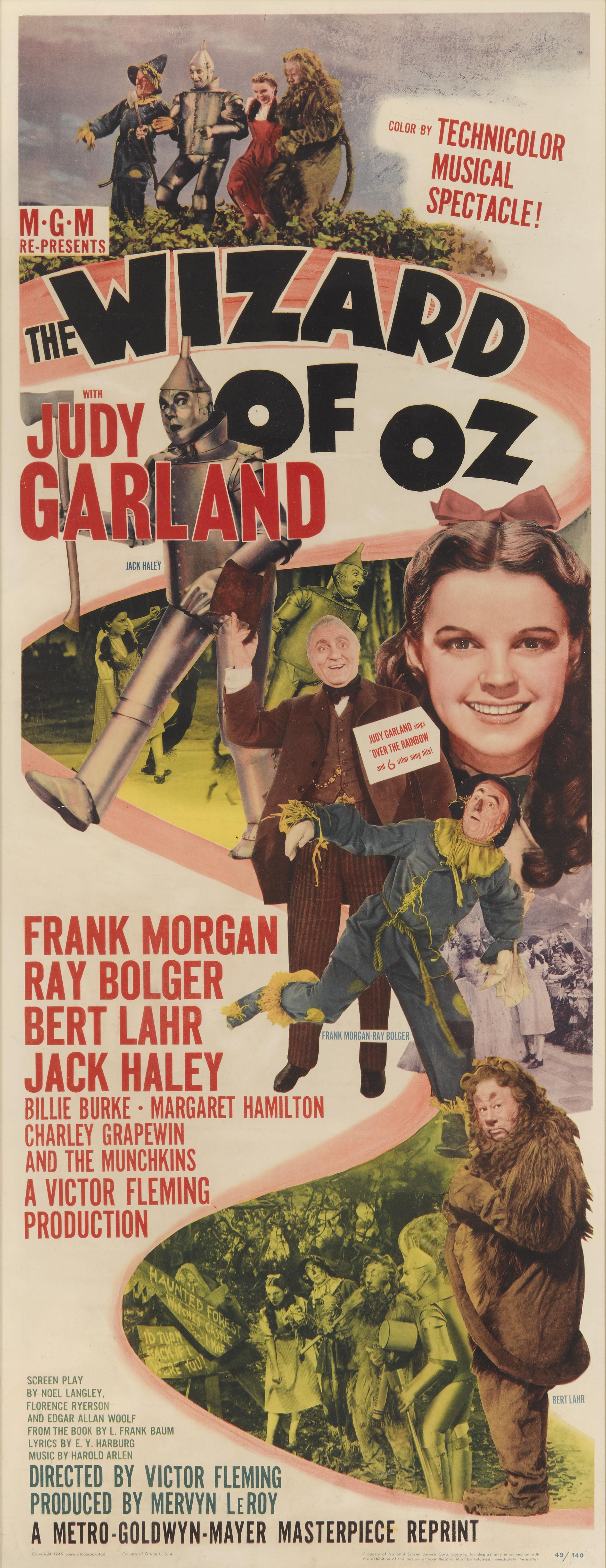 Dies ist eine seltene Original-US-Filmplakat für The Wizard of Oz 1939.
Dieses bezaubernde Kunstwerk ist einzigartig für diese US-Wiederveröffentlichung von 1949, für die dieses Plakat erstellt wurde. Dies ist eines der schönsten Plakate zu diesem