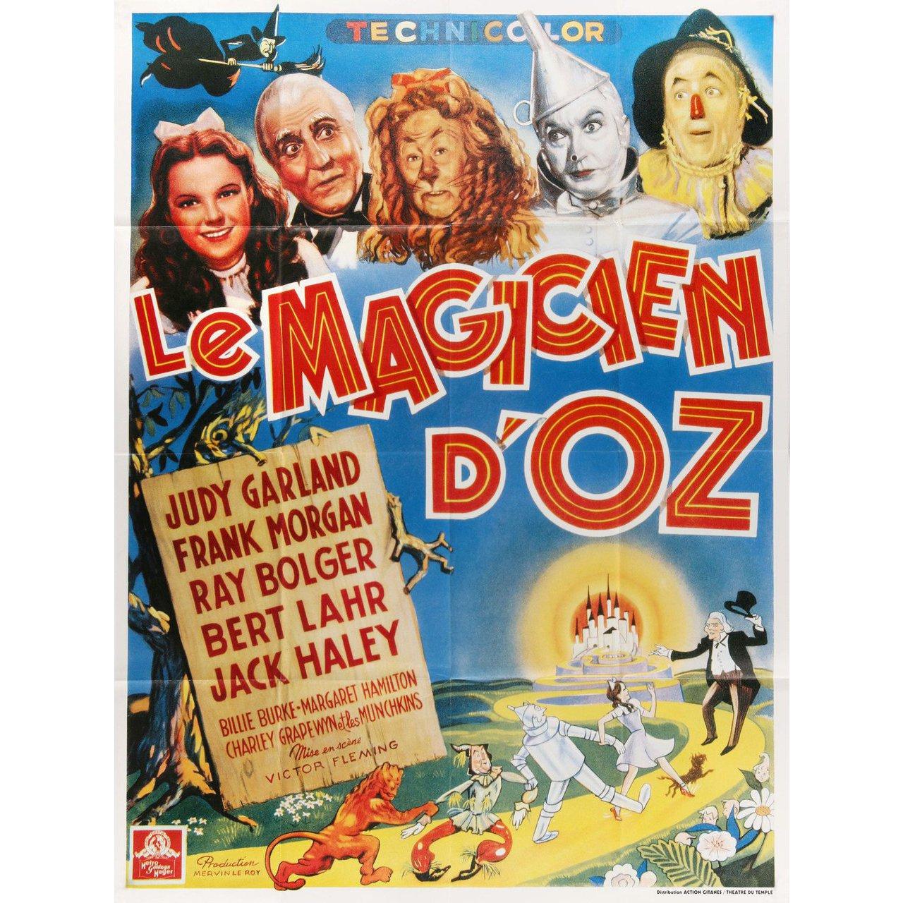 Original 1990s re-release French grande poster for the 1939 film The Wizard of Oz directed by Victor Fleming / George Cukor / Mervyn LeRoy / Norman Taurog / King Vidor with Judy Garland / Frank Morgan / Ray Bolger / Bert Lahr. Fine condition,