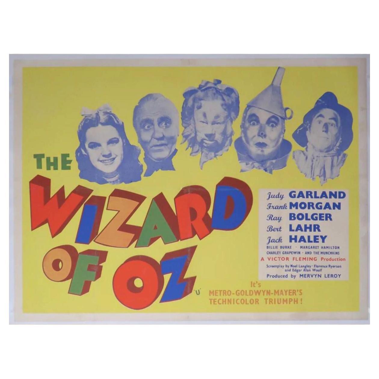 The Wizard of Oz, Unframed Poster, 1959r For Sale