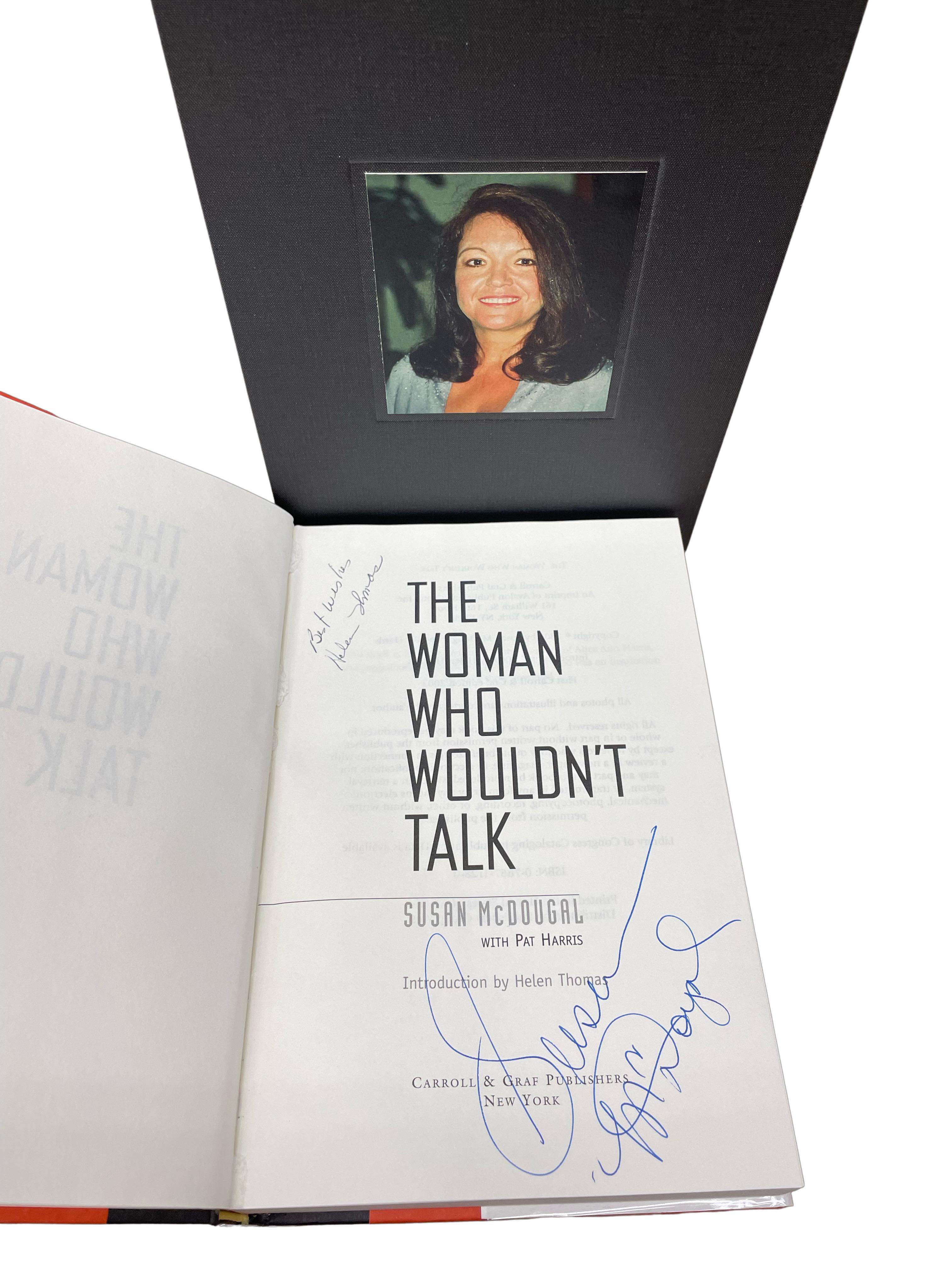 Américain « The Woman Who Wouldn't Talk », signé par Susan McDougal, première édition, 2003 en vente