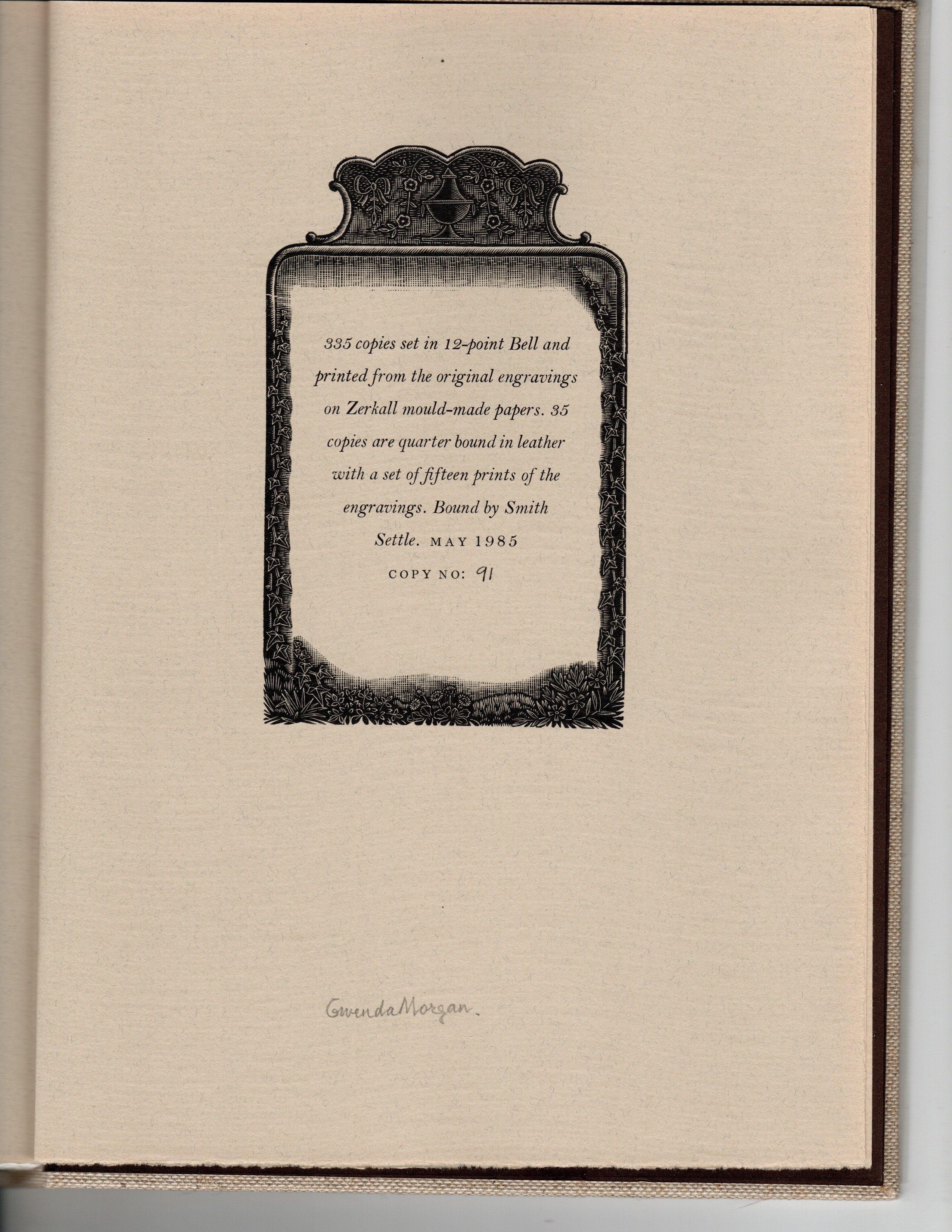 20th Century The Wood Engravings of Gwenda Morgan – WHITTINGTON PRESS For Sale