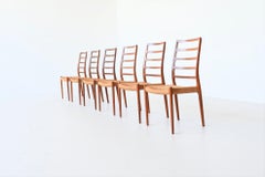 Chaises de salle à manger Niels Otto Moller en teck modèle 82, Danemark, 1971