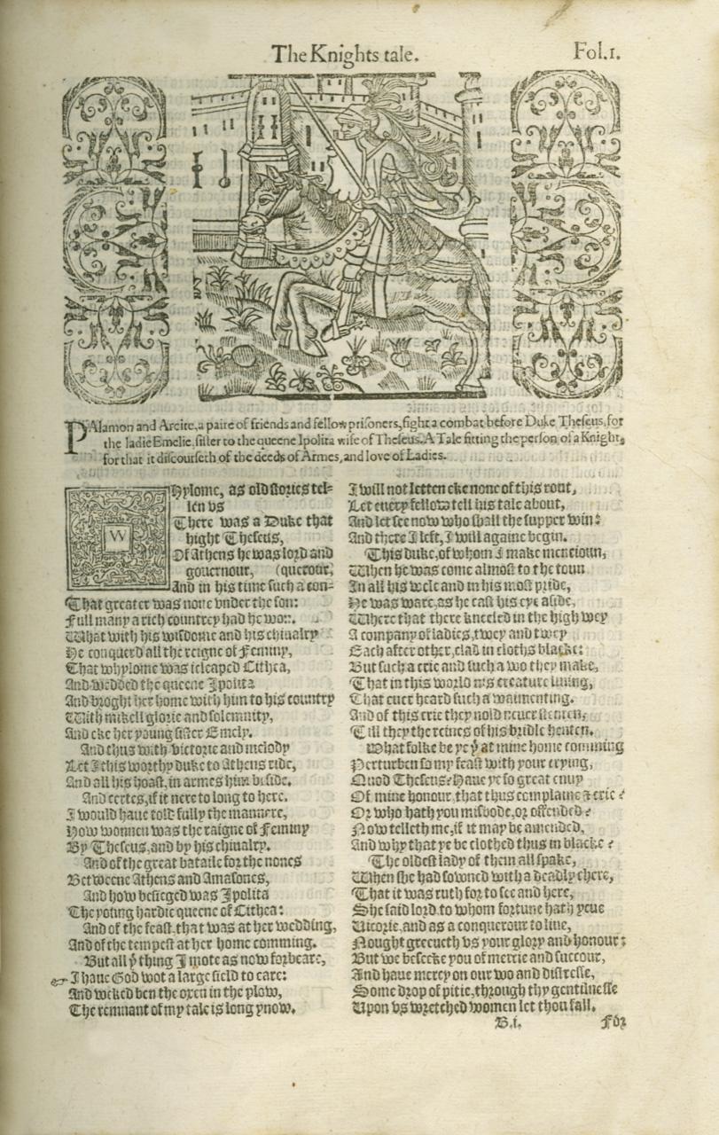 17ème siècle Les œuvres de notre poète anglais ancien et expérimenté, Geffrey Chaucer en vente