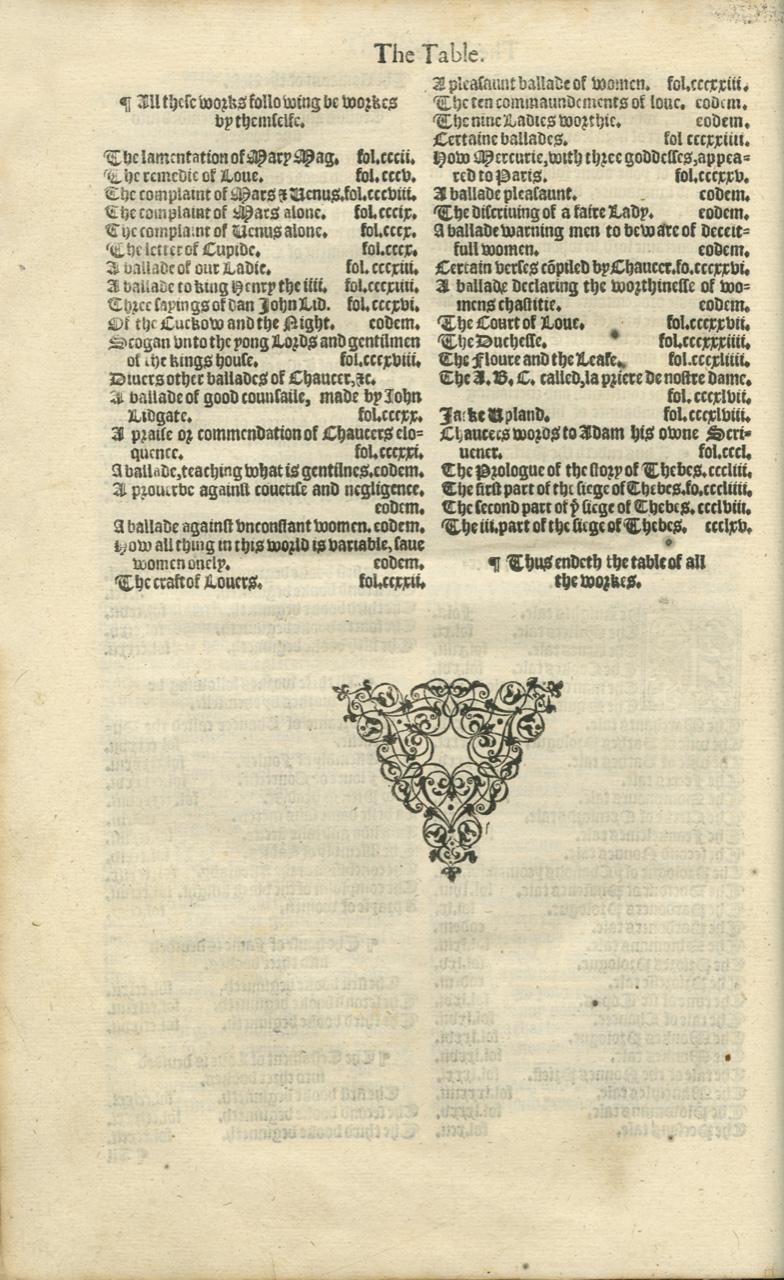 Les œuvres de notre poète anglais ancien et expérimenté, Geffrey Chaucer en vente 1