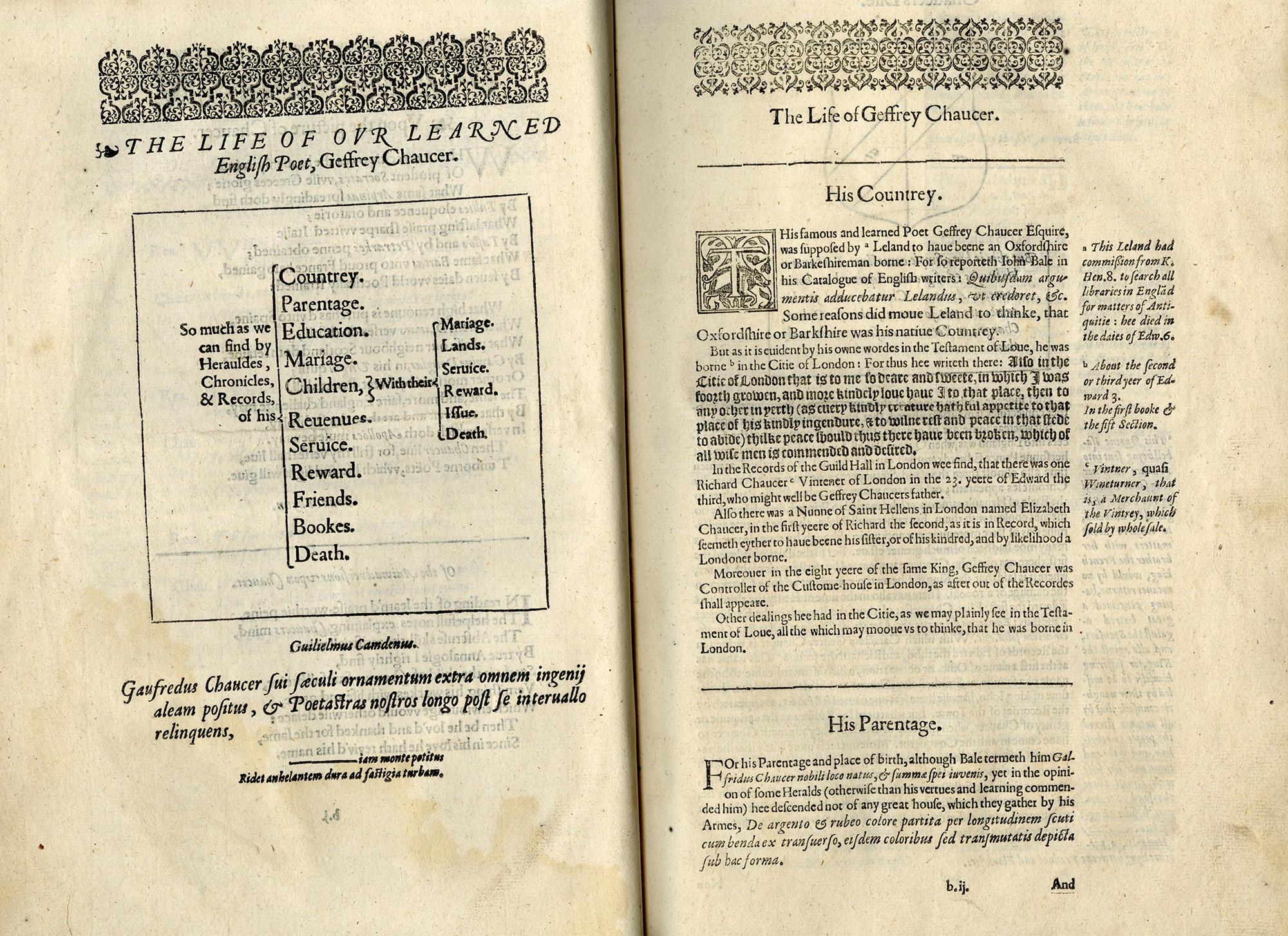 Les œuvres de notre poète anglais ancien et expérimenté, Geffrey Chaucer en vente 2