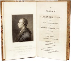 The Works of Alexander Pope - NEW EDITION - 9 VOLUMES - 1822 - LEATHER BOUND!