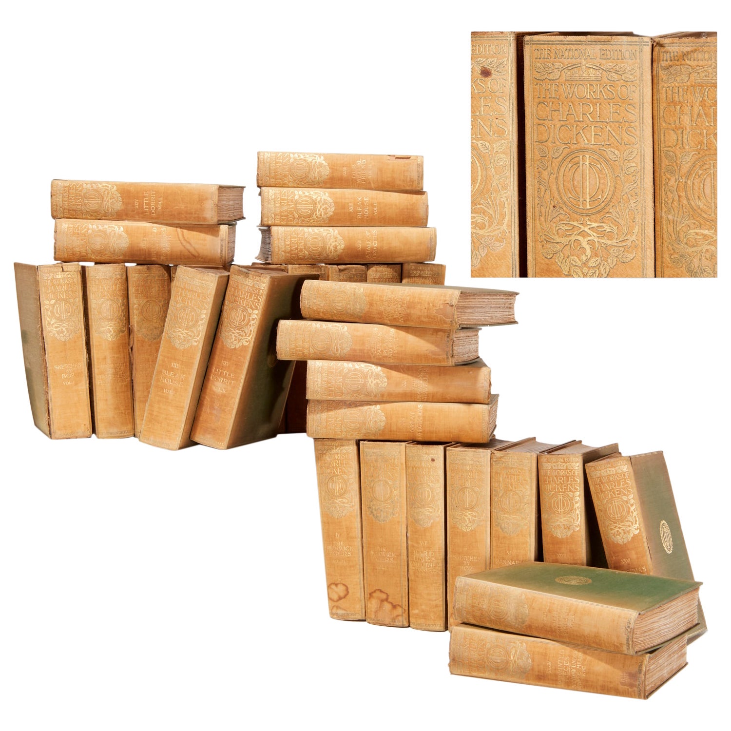 Las Obras de Charles Dickens, Edición Nacional, 1907, 30 volúmenes, Edición de 750 en venta