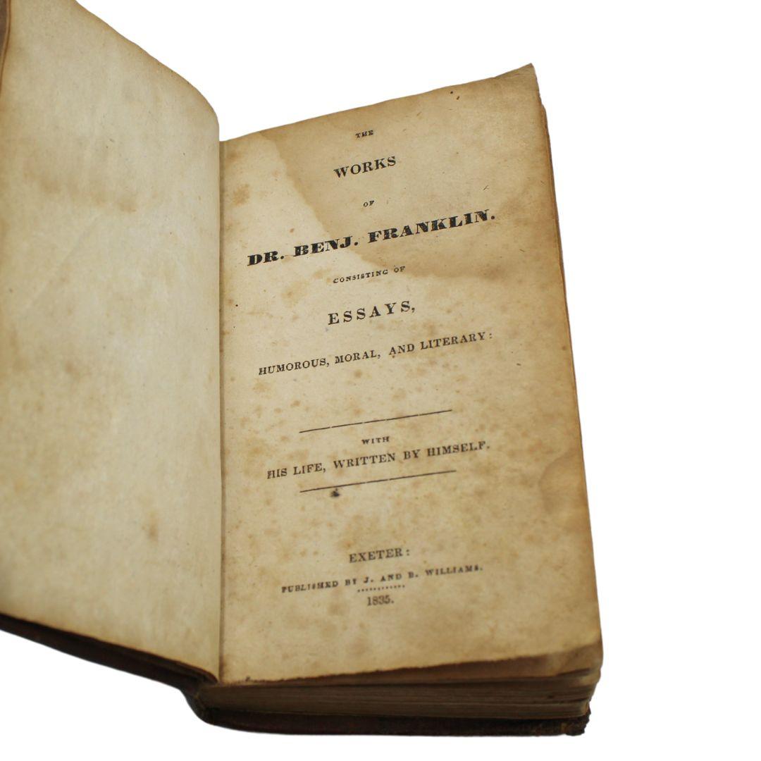 Federal The Works of Dr. Benjamin Franklin, with His Life, Written by Himself, 1835 For Sale