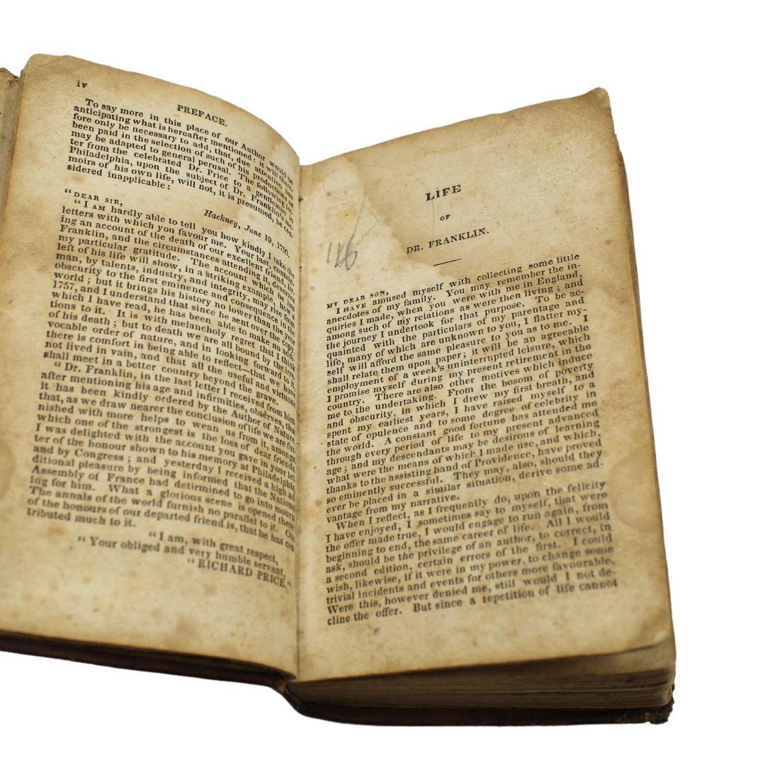 Gilt The Works of Dr. Benjamin Franklin, with His Life, Written by Himself, 1835 For Sale