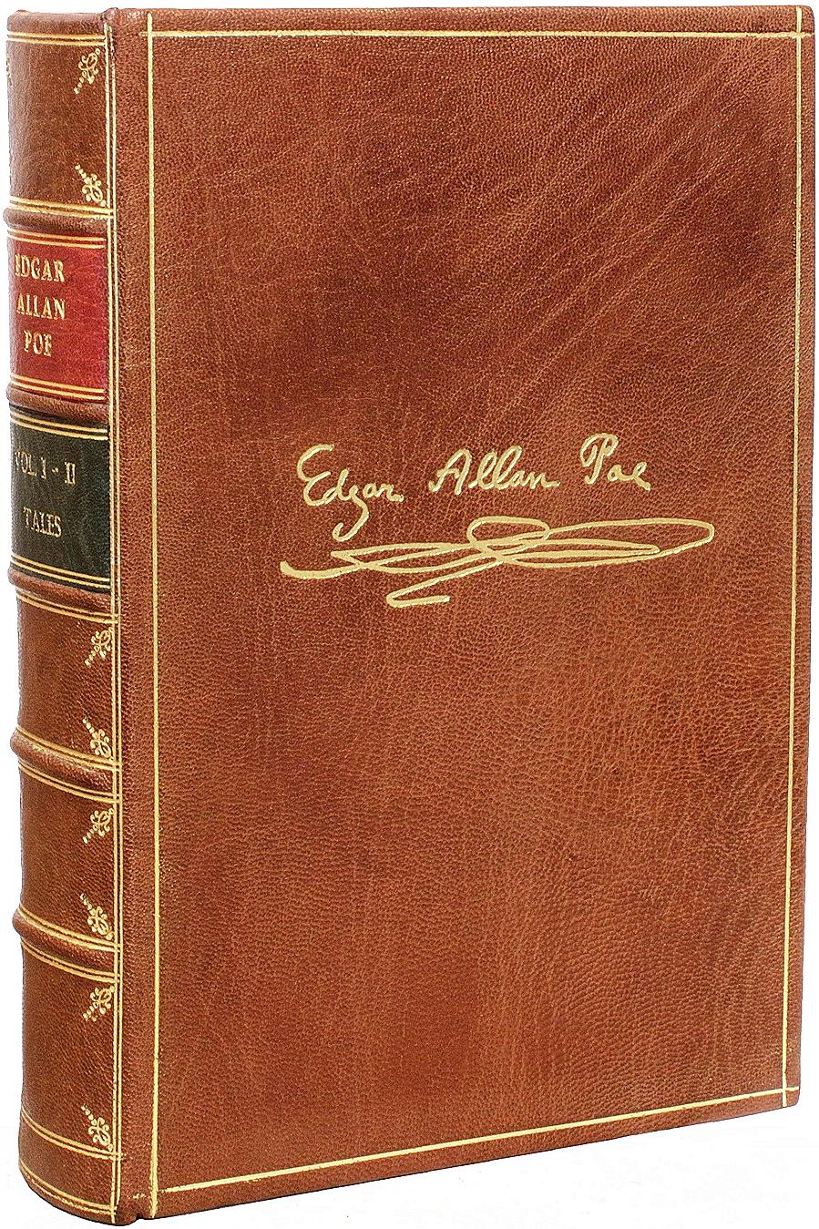 Américain Les œuvres d'Edgar Allen Poe. - 10 volumes en 5 - EN UN ENSEMBLE DE CUIR COMPLET ! en vente
