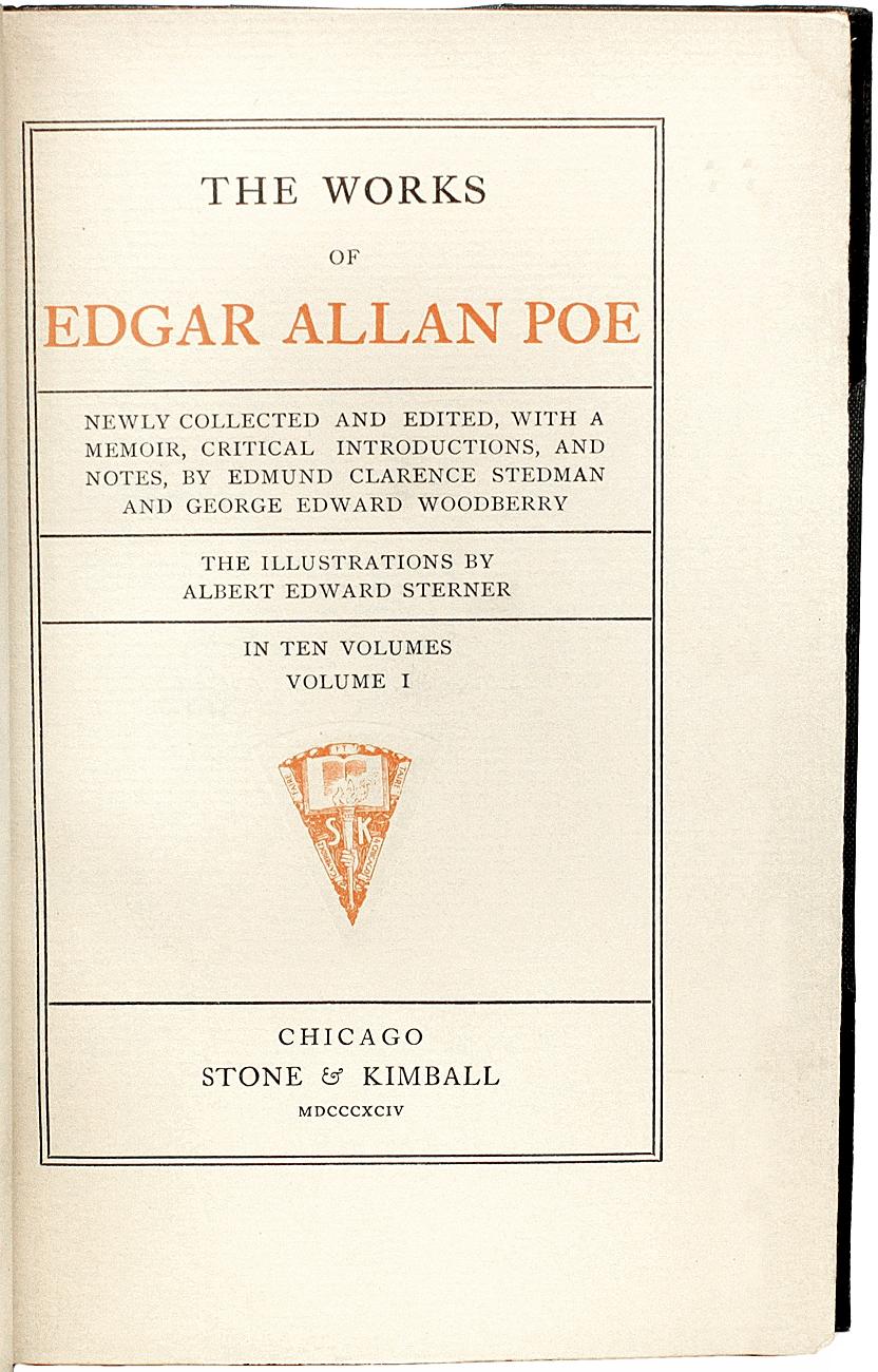 Leather The Works Of Edgar Allen Poe - 10 volumes - 1894 - IN A FINE MOROCCO BINDING ! For Sale