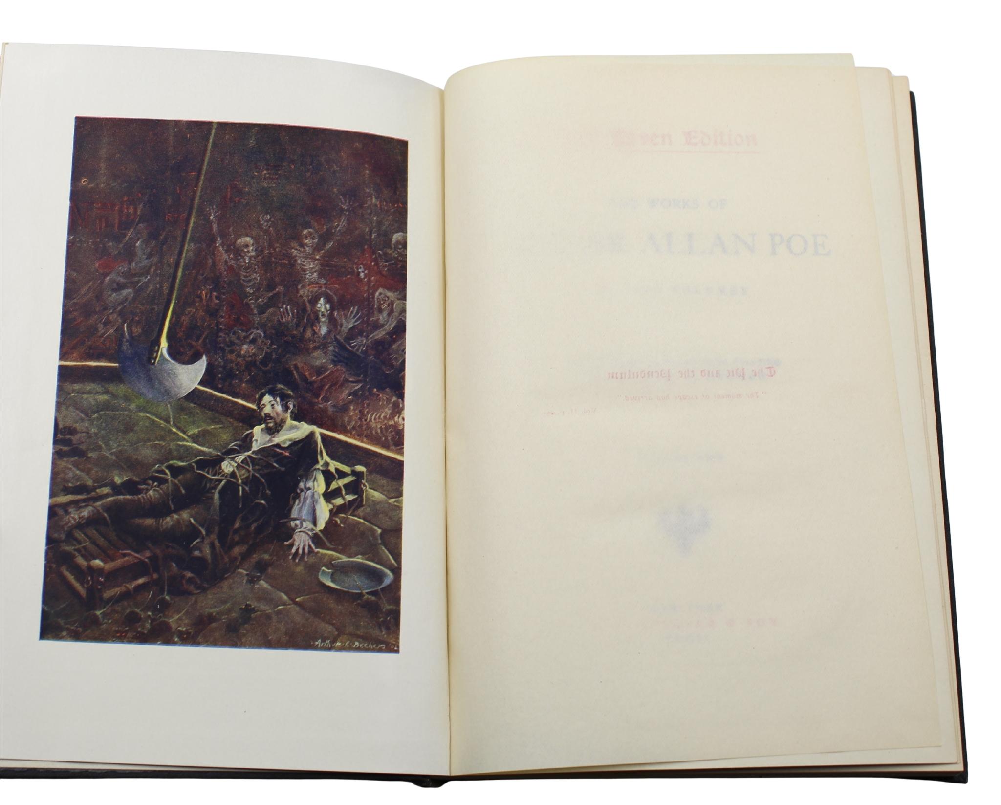 Le opere di Edgar Allen Poe, edizione Raven, cinque volumi, 1904 in vendita 1