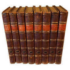 Antique The Works of Edmund Burke in Eight Leatherbound Volumes Published 1808