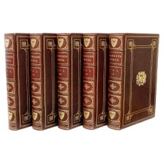 Vintage The Works Of Edmund Spenser. 5 VOLUMES - IN A FINE FULL LEATHER BINDING !