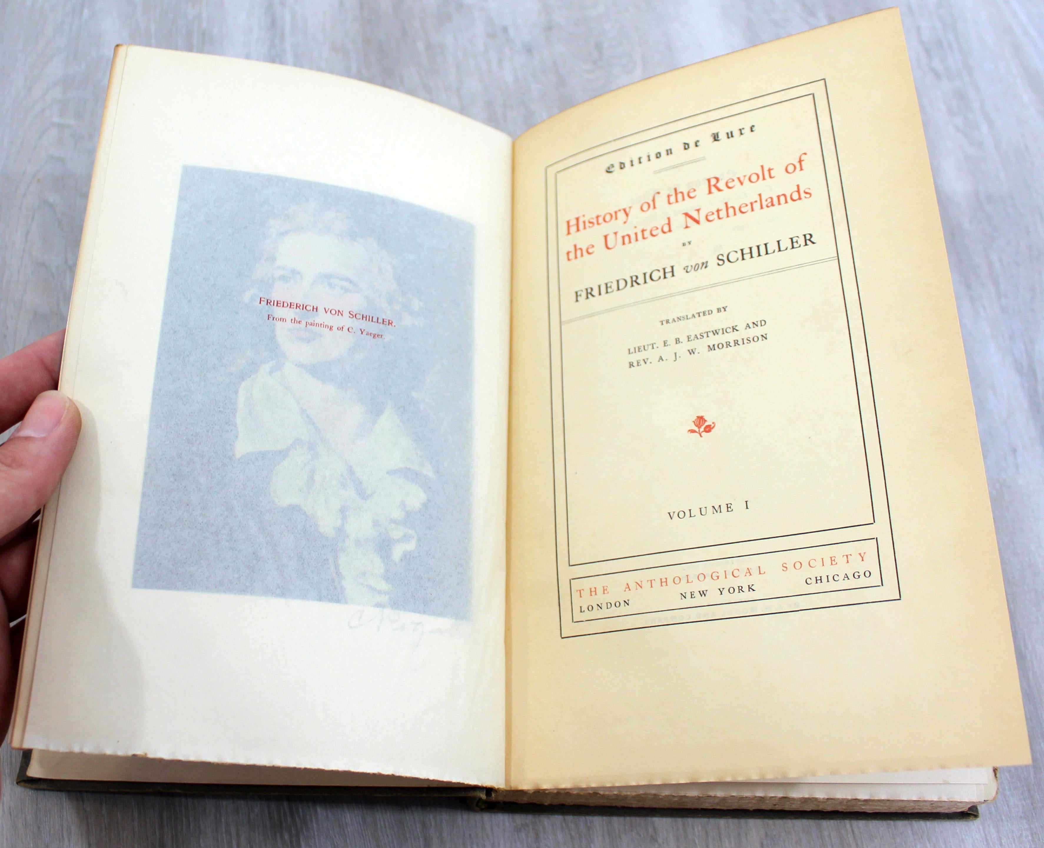 20th Century The Works of Friedrich Von Schiller Set of 8 Books 163/500 Limited Edition