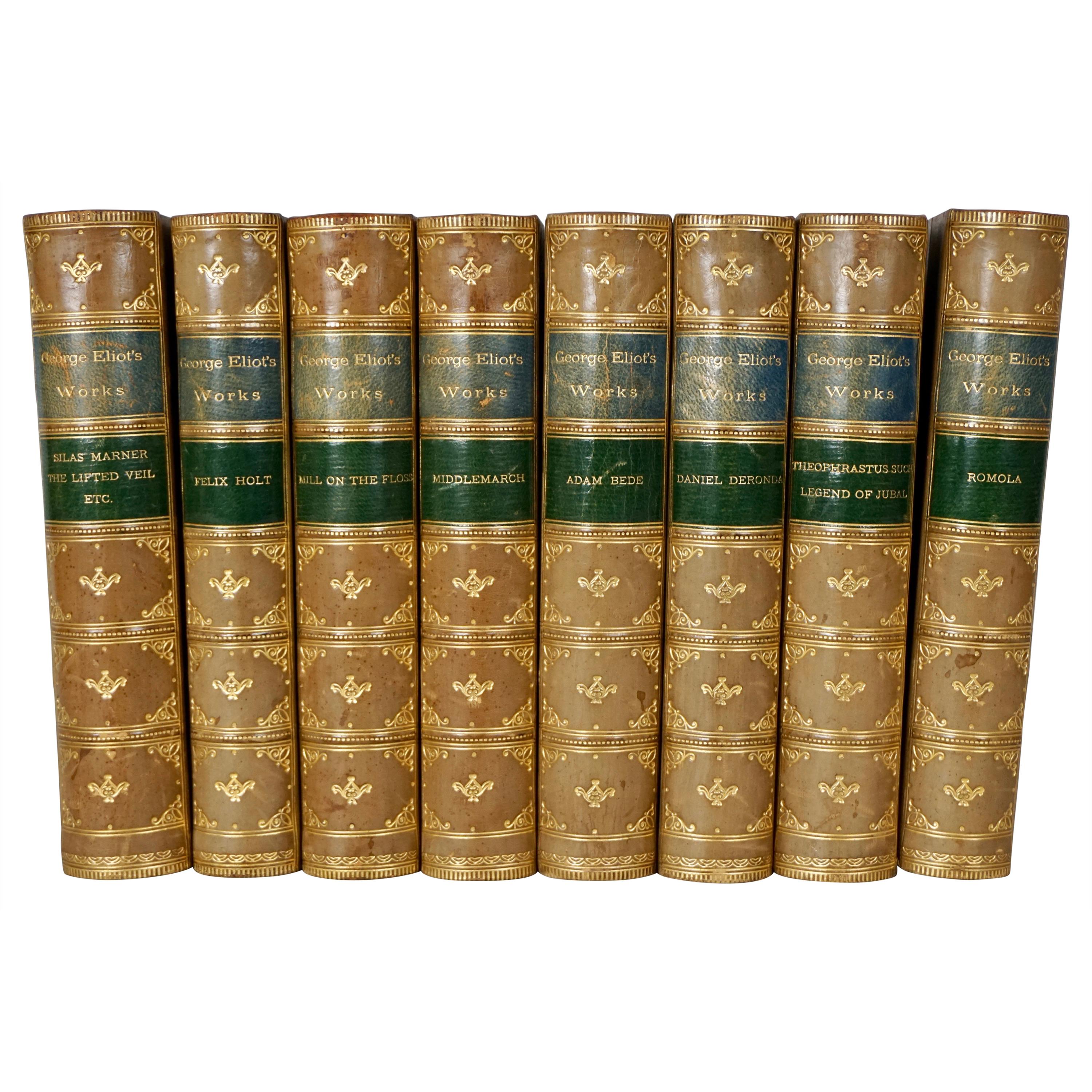 The Works of George Eliot in 8 Leatherbound Volumes