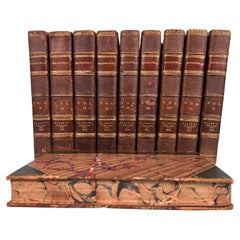 Antique The Works of Machiavelli (in Italian) 10 Leather Volumes Published: 1804, Milan 