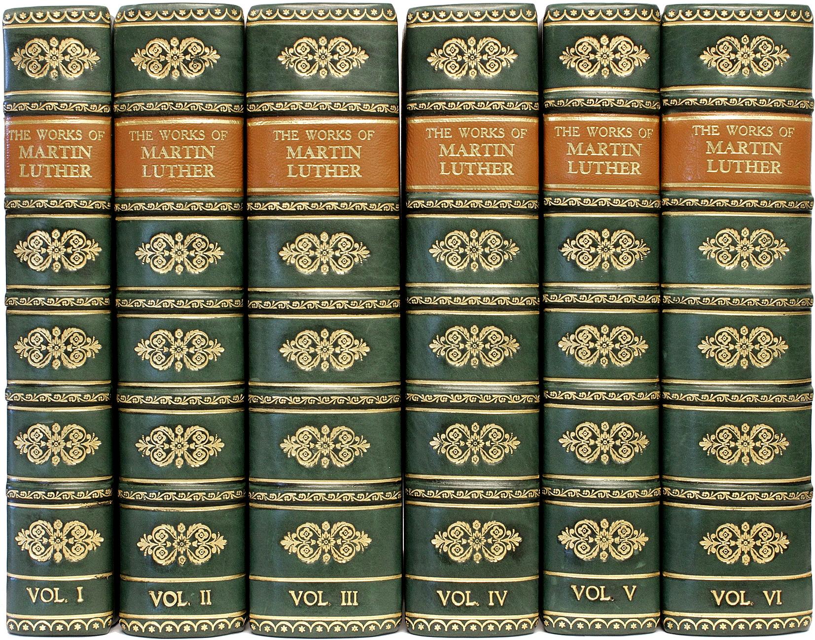 The Works Of Martin Luther - PHILADELPHIA EDITION - 6 vols. - IN A FINE BINDING! mediados del siglo XX en venta