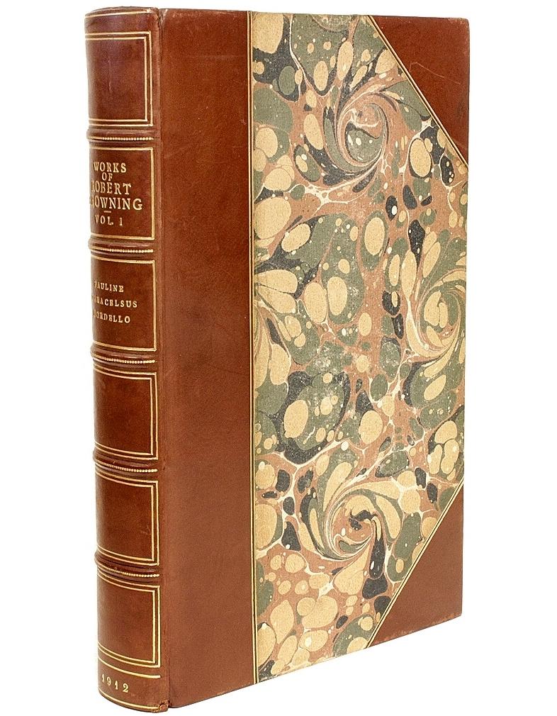 Auteur : Browning, Robert. 

Titre : Les œuvres de Robert Browning.

Éditeur : Londres : Smith, Elder & Co., 1912.

Description : L'édition du centenaire. 10 volumes, 8-7/8