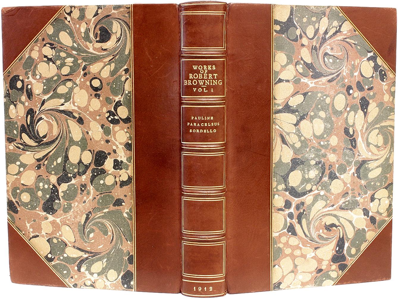 Britannique Œuvres de Robert Browning-10 Vols-Leather Bound-the Centenary Edition en vente