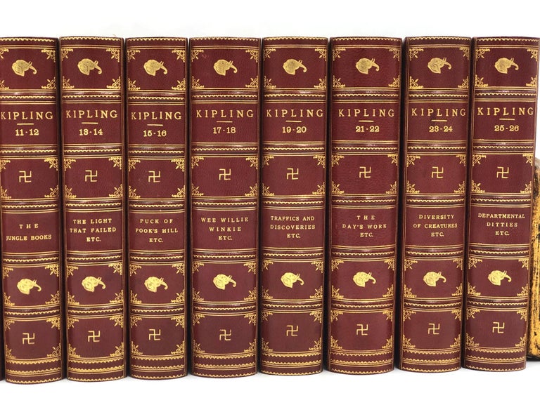 Works of Rudyard Kipling by Mandalay Edition Leather Bound Hardcovers at 1stDibs