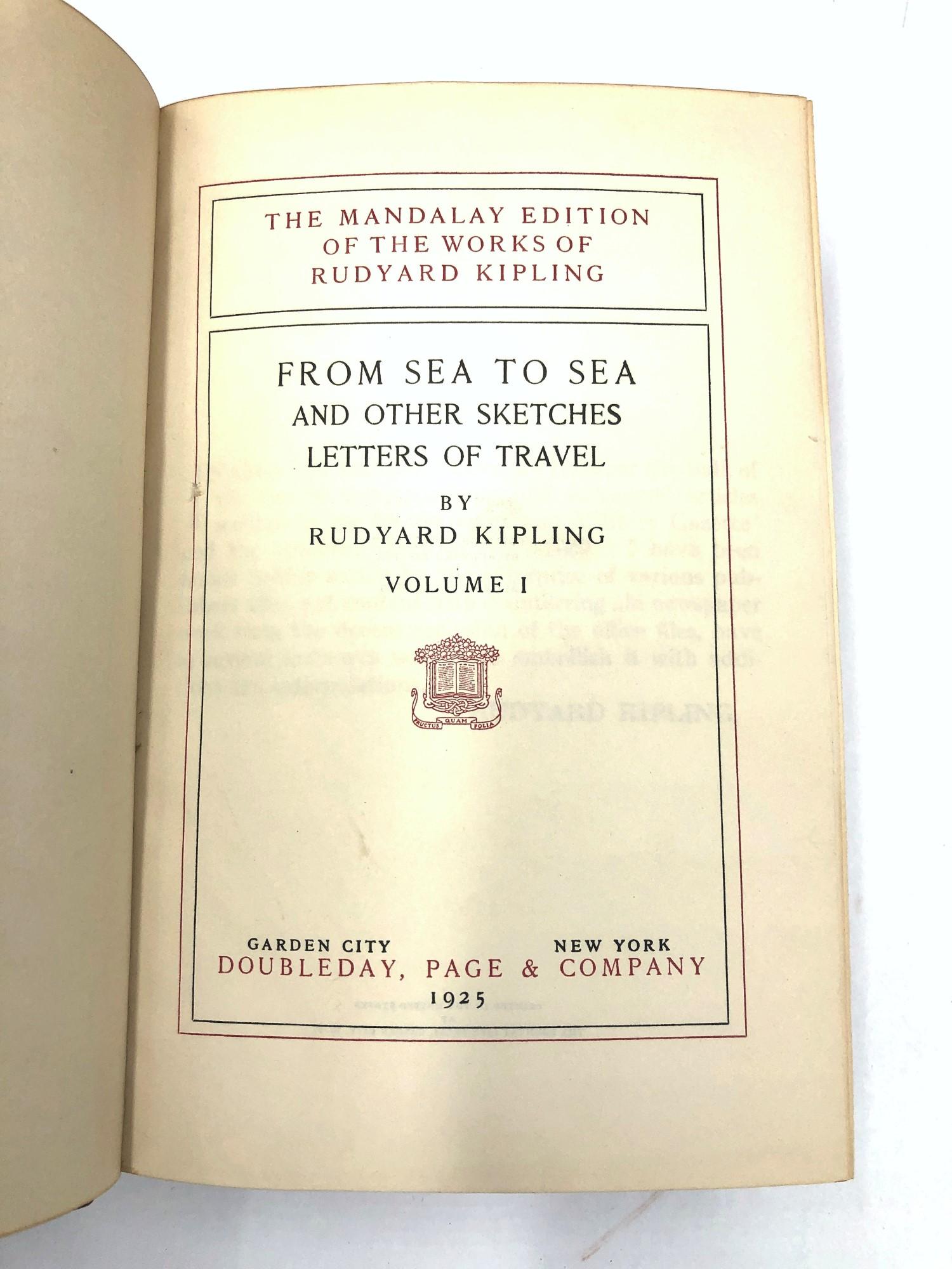 Works of Rudyard Kipling by Mandalay Edition Leather Bound Hardcovers at 1stDibs