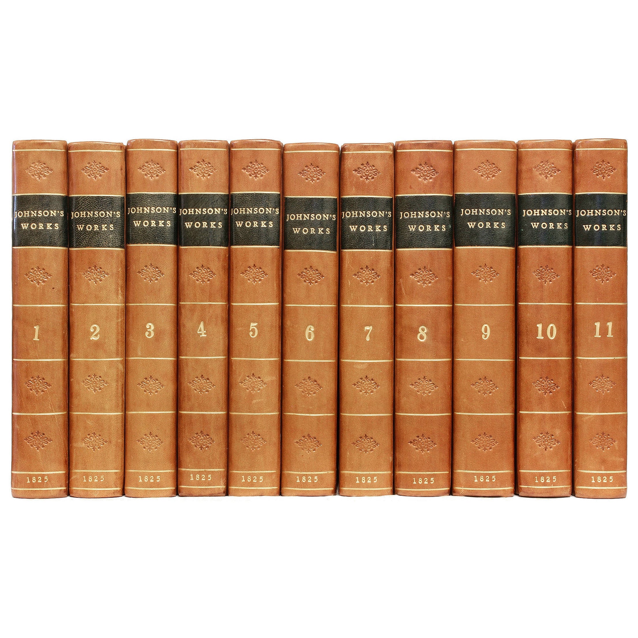 Las Obras De Samuel Johnson - 11 VOLUMENES - 1825 - ENCUADERNADA EN CUERO