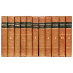 The Works Of Samuel Johnson - 11 VOLUMES - 1825 - LEATHER BOUND
