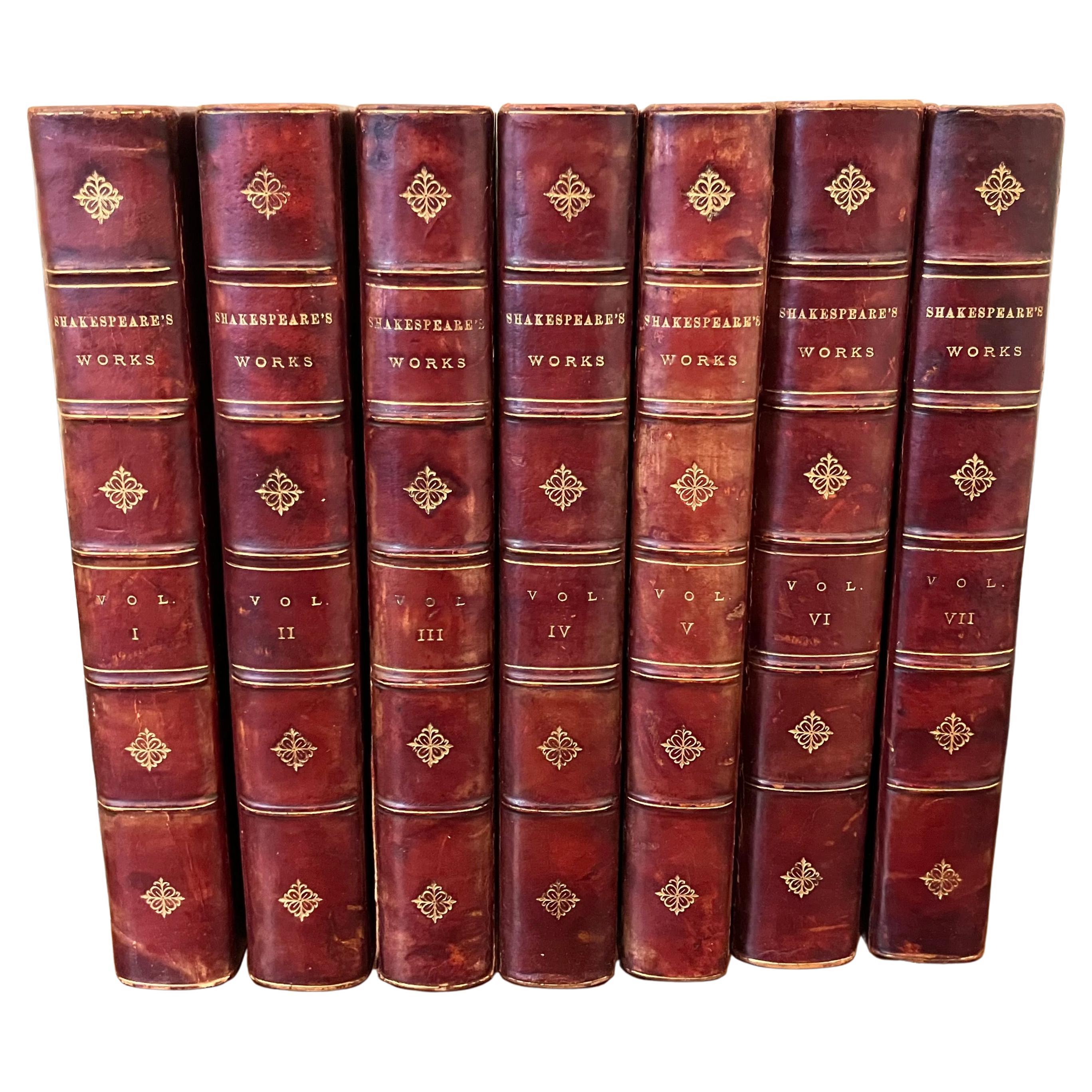 The Works of Shakespeare Complete in Seven Leatherbound Volumes
