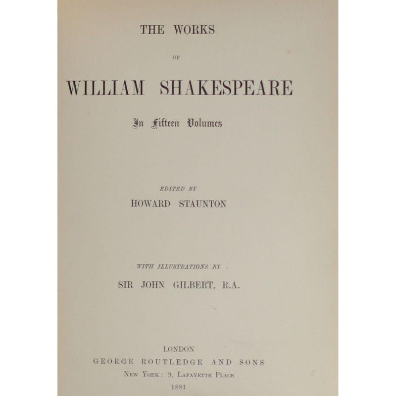 The Works of Shakespeare in 15 Volumes, William Shakespeare, Limited Ed, 1881 3