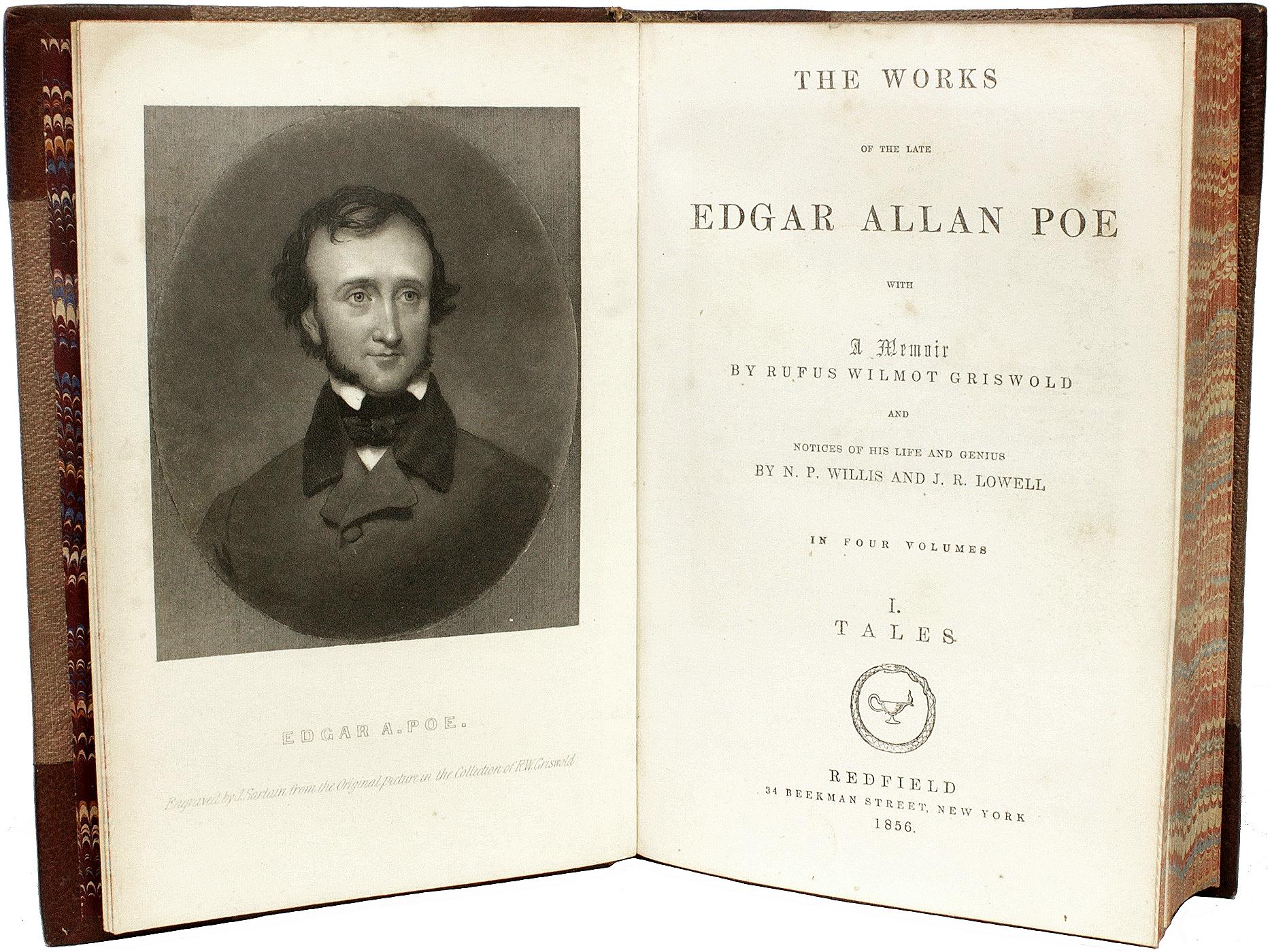 The Works Of The Late Edgar Allan Poe With A Memoir. 4 vols. - 1856 In Good Condition In Hillsborough, NJ
