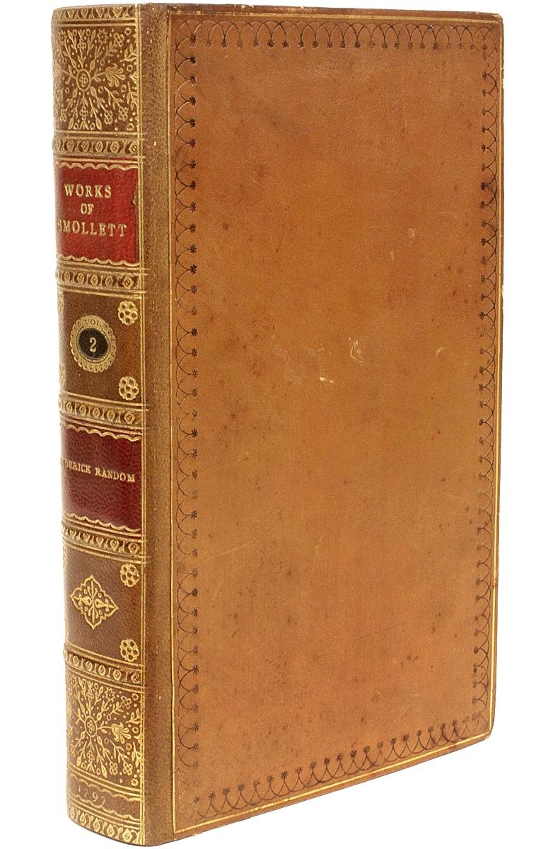 The Works of Tobias Smollett, 8 Volumes, 1797, in a Fine Full Leather Binding In Good Condition For Sale In Hillsborough, NJ