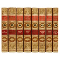 The Works of Tobias Smollett, 8 Volumes, 1797, in a Fine Full Leather Binding