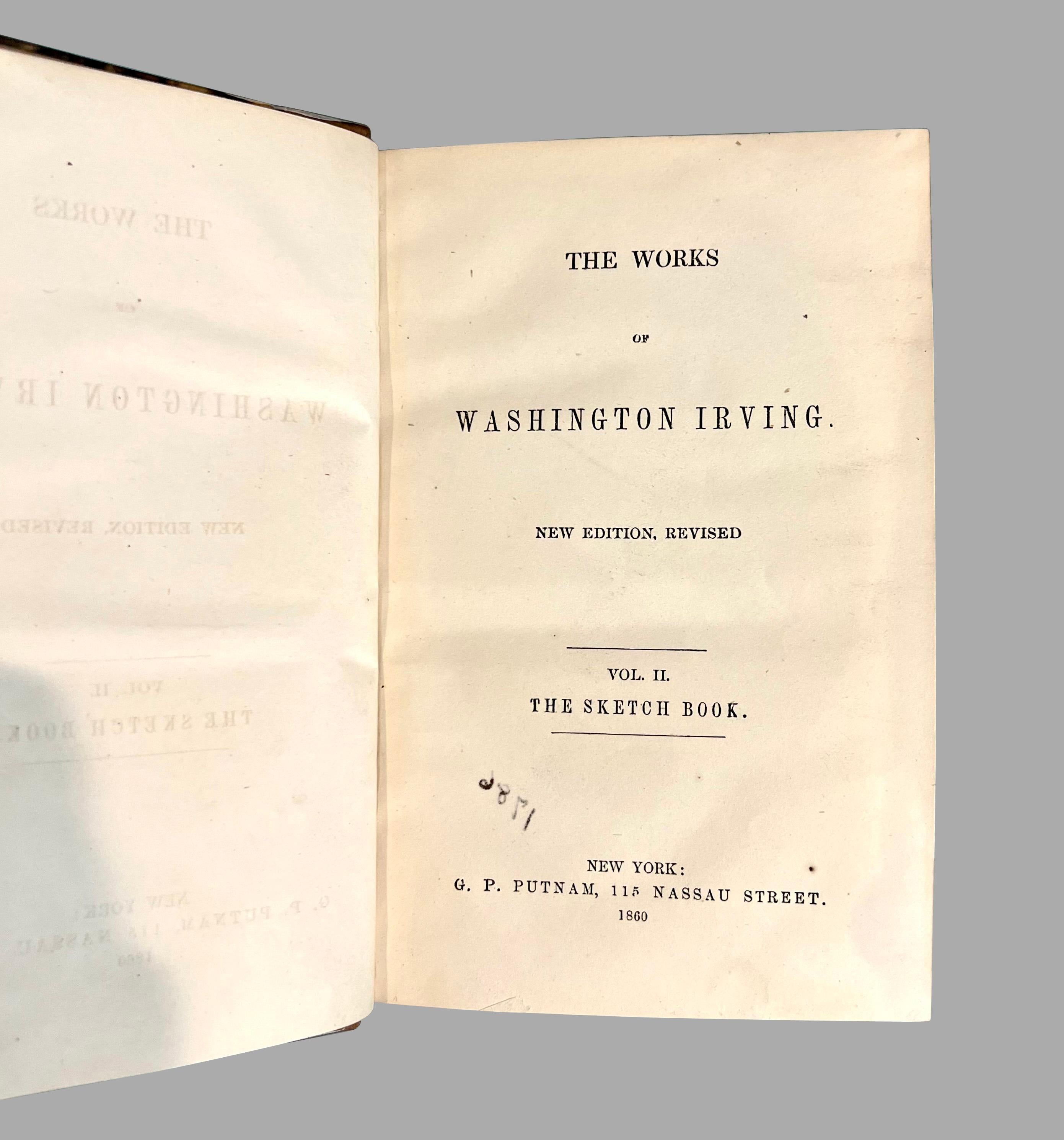The Works of Washington Irving in 21 Illustrated Leatherbound Volumes For Sale 6