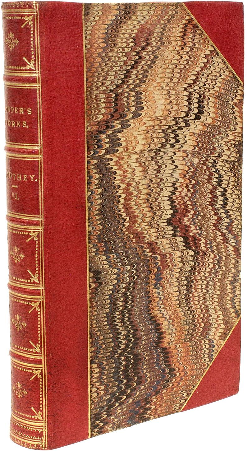 Mid-19th Century The Works of William Cowper. 15 volumes, 1835, IN A FINE LEATHER BINDING!