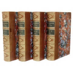 The Works Of William Shakespeare - 4 vols. - 1881 - IN A FINE LEATHER BINDING !