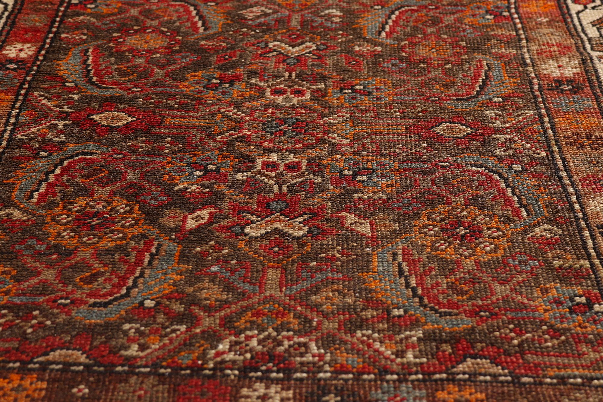 Die gewebte Nocturne: Ein persischer Malayer-Teppich aus dem späten 19. Jahrhundert von Herati Eleg im Zustand „Gut“ im Angebot in Dallas, TX